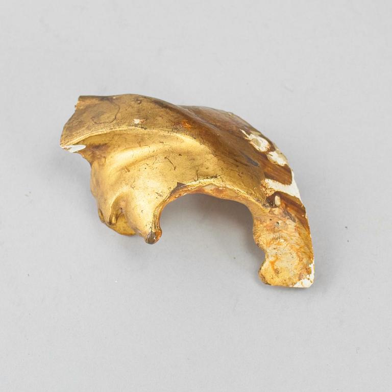 A pair of gilt brackets, late 19th century.
