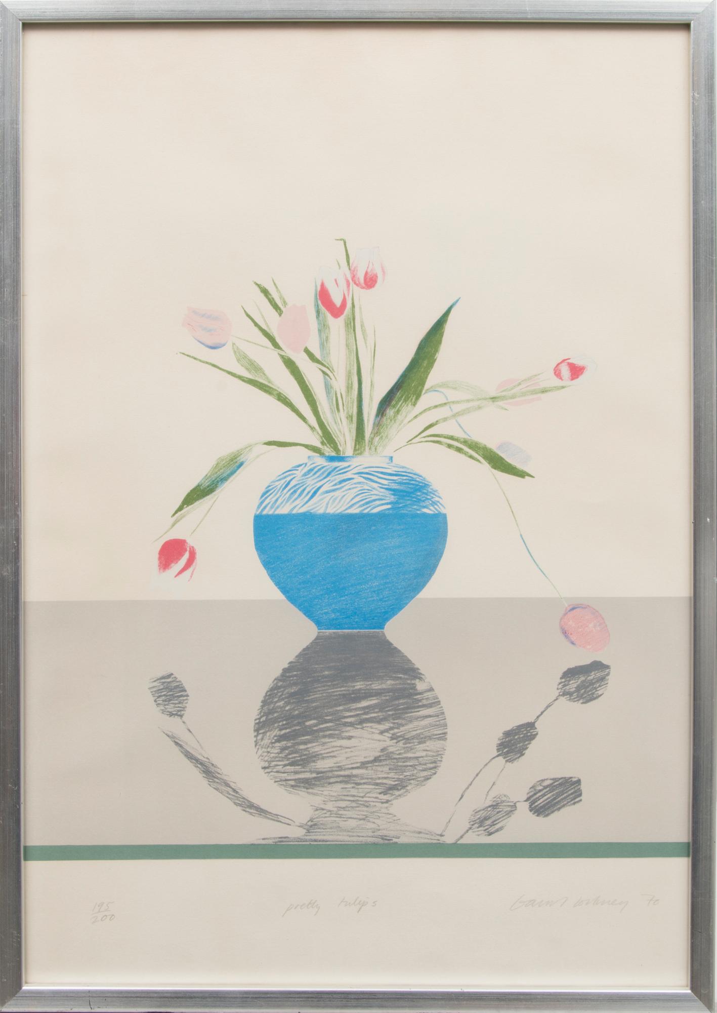 DAVID HOCKNEY, litografi med färger, signerad och daterad -70.