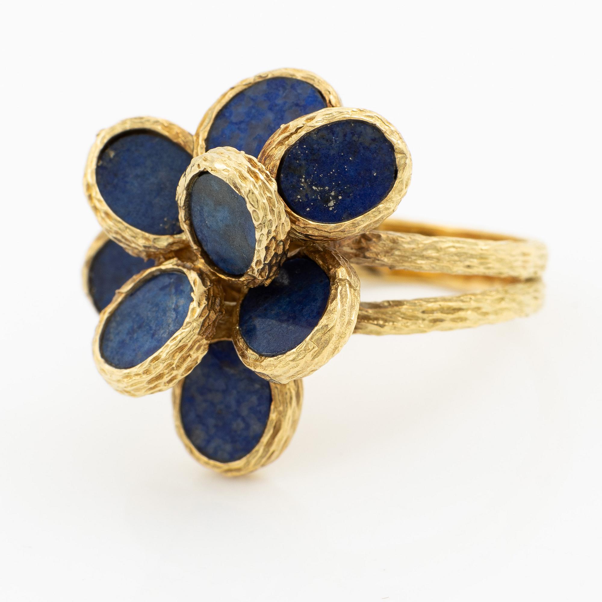 Ring 18K guld med lapis lazuli sannolikt Augustin Julia Plana.