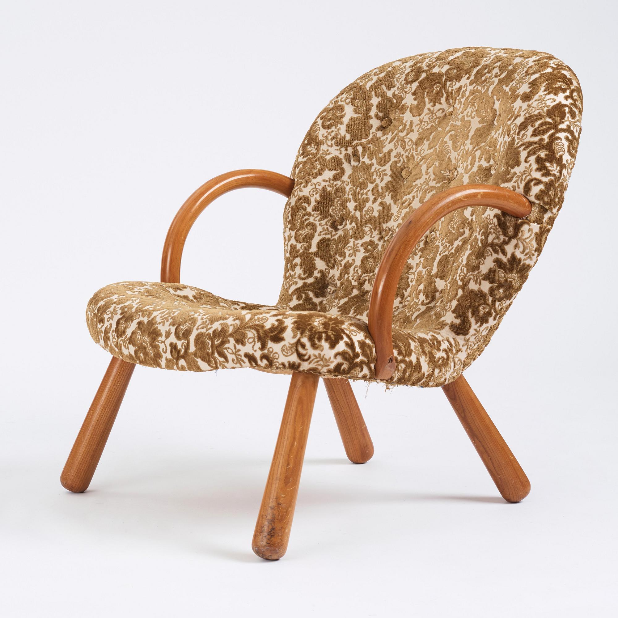 Swedish Modern, "Clam chair",  möjligen  Erik Eks Snickerifabrik, sannolikt 1950-tal.