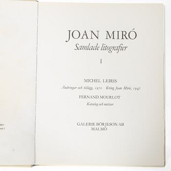 Joan Miró, Böcker 2 st, "Samlade litografier I-II", numrerade 120/300.