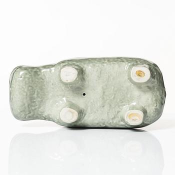Lisa Larson, a stoneware figurine, 'Flodhäst' (Hippopotamus) from the series 'Stora zoo', Gustavsberg.
