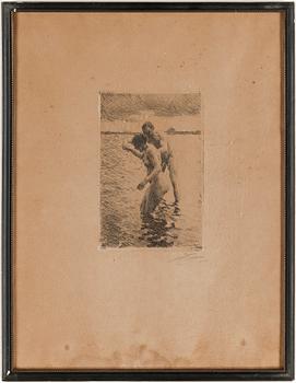 Anders Zorn · ANDERS ZORN, etsning, signerad med blyerts.