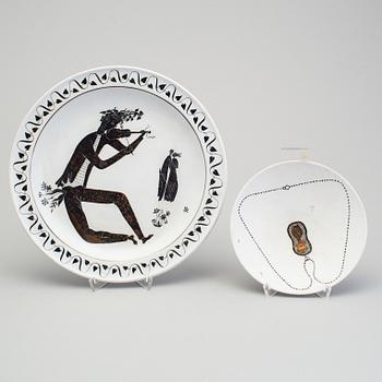 STIG LINDBERG, a lot of seven pieces of "Grazia" items, Gustavsberg 1950/60s.