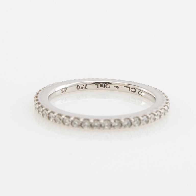 Ole Lynggaard, alliance ring, 18k white gold set with brilliant-cut diamonds.