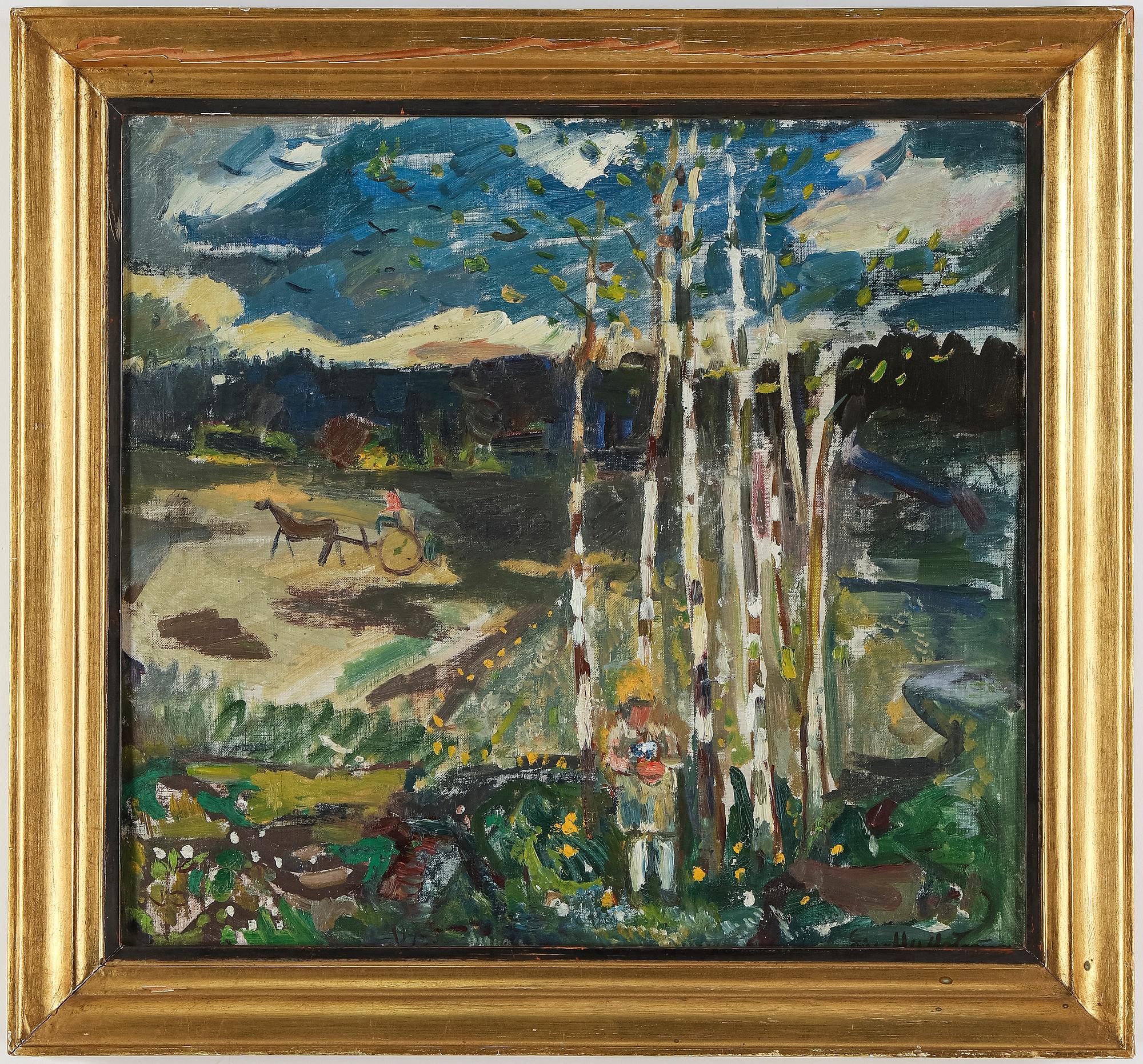 ERIC HALLSTRÖM, oil on canvas, signed.