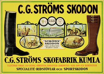 REKLAMSKYLT, plåt, 1900-talets första hälft. A-B Hugo Brusewits Bleckvarufabrik, Göteborg.