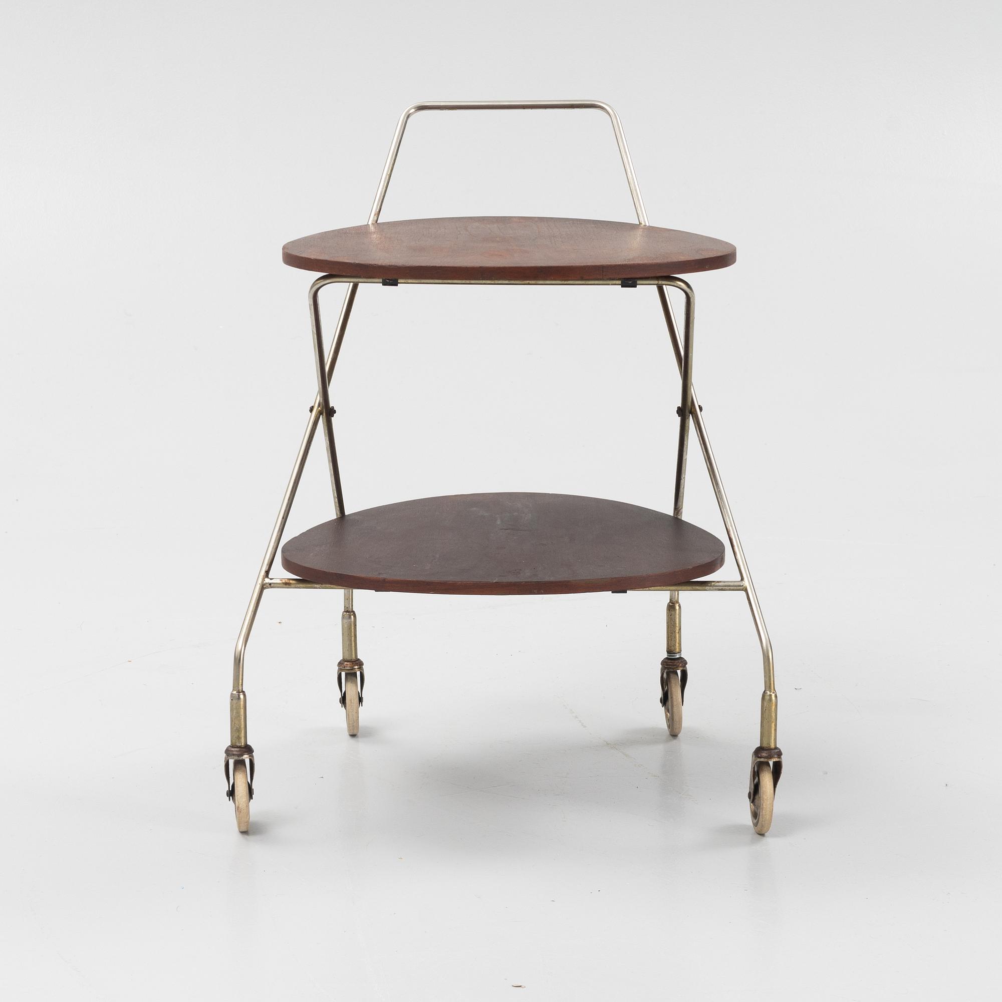 Serving cart, mid-20th century.