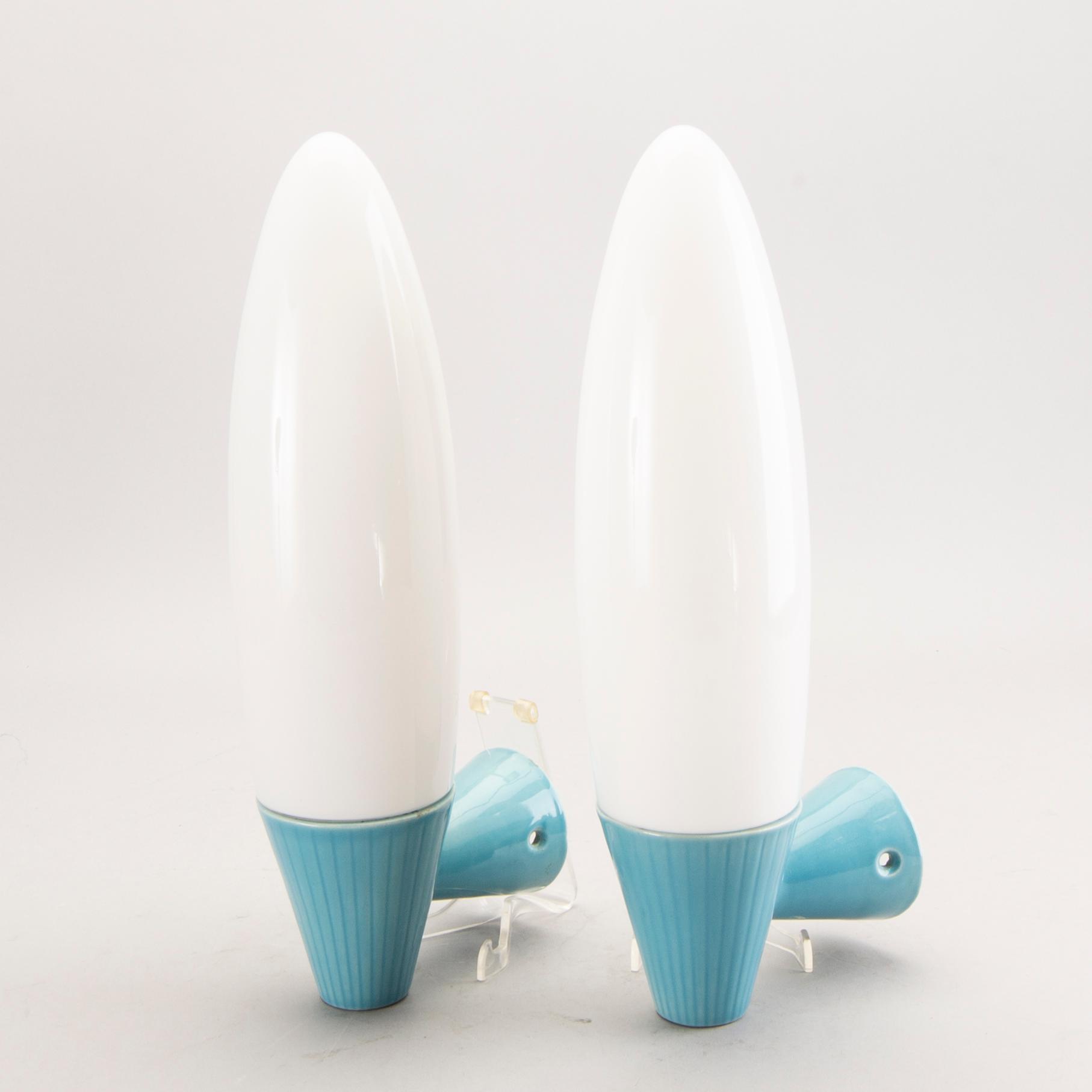 Gunnar Nylund, wall lamps, a pair, for Ifö, 1960s.