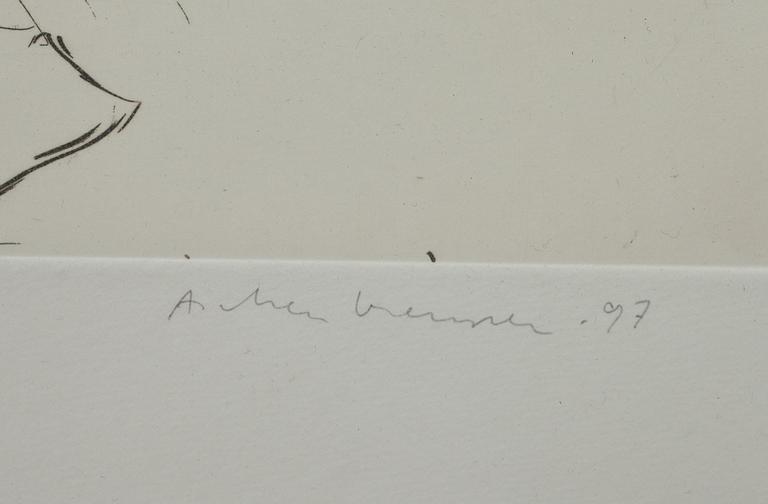 LENNART ASCHENBRENNER, färgetsning, sign, dat -97 och numr 21/48.