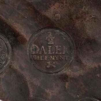 Plooturaha, Adolf Fredrik, 1/2 taaleria, kuparia 1751.