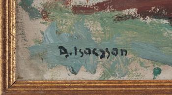 ARNE ISACSSON, olja på pannå, signerad.