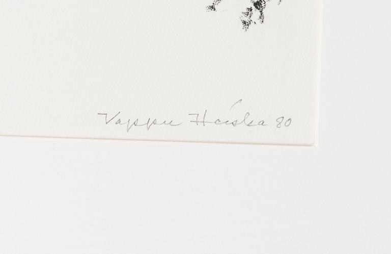 VAPPU HEISKA, lithograph, signed and dated -80, numbered Tpl'a 8/25.