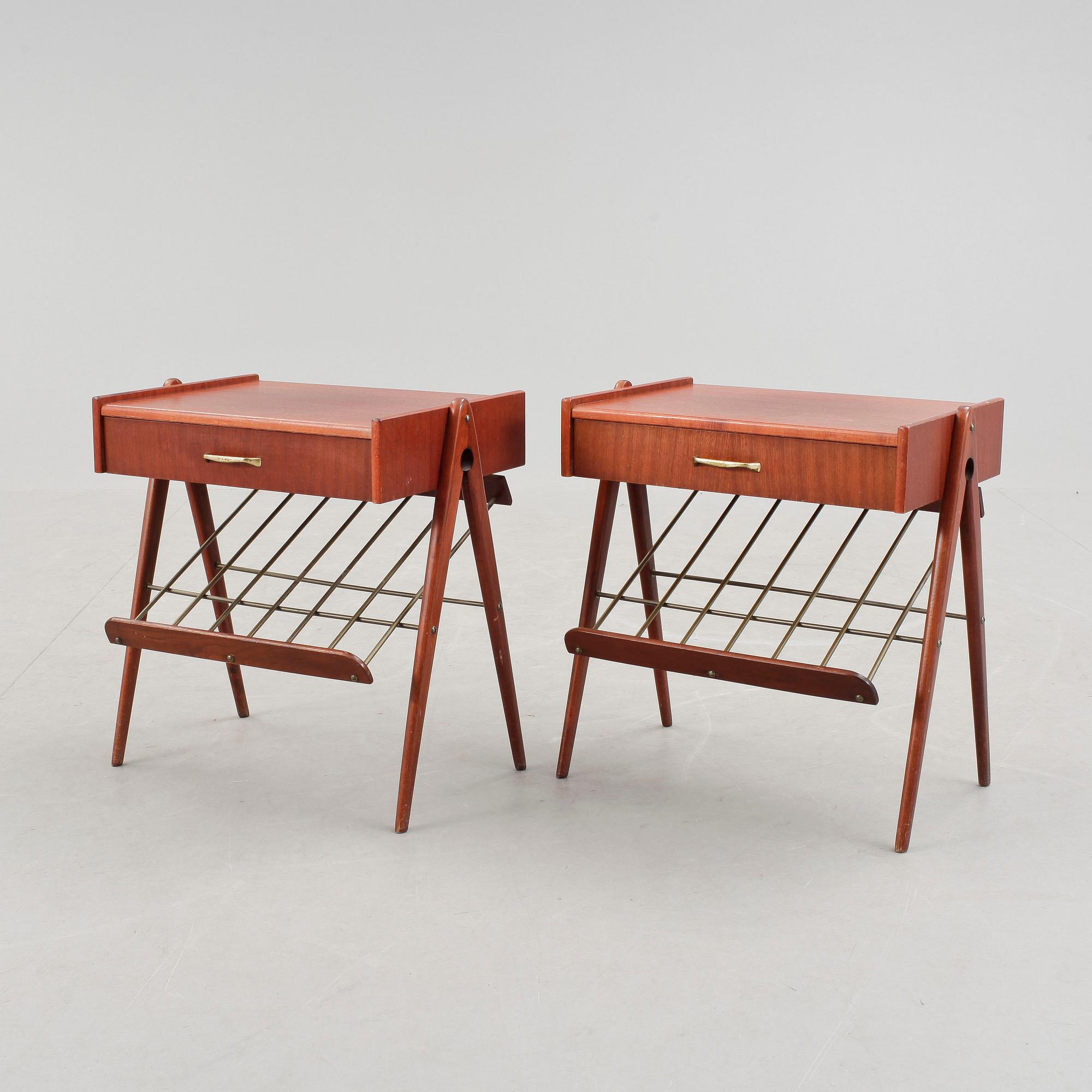 SÄNGBORD, ett par, teak, 1950-tal.