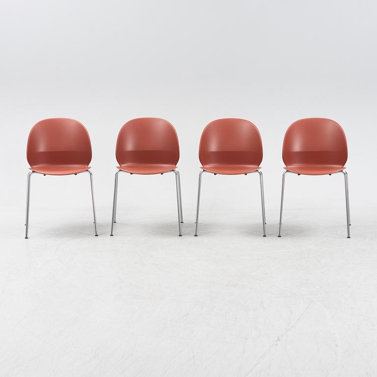 Nendo, a set of four model 'N02-10 Recycle' chairs, Fritz Hansen, Denmark, 2020.