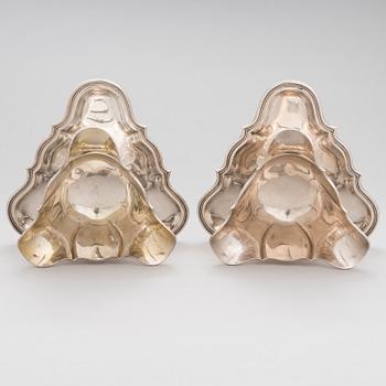 GRANN & LAGLYE, A pair of silver sauce bowls, assay master Christian F. Heise, Copenhagen 1928.