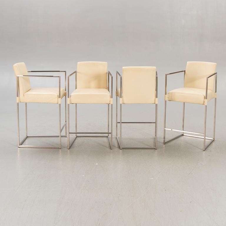 Bert Plantagie, a bar table and eight stools 21st century.