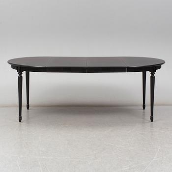 A gustavian style dining table, second half of the 20th century.