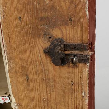 HÖRNSKÅP, allmoge, 1800-tal.