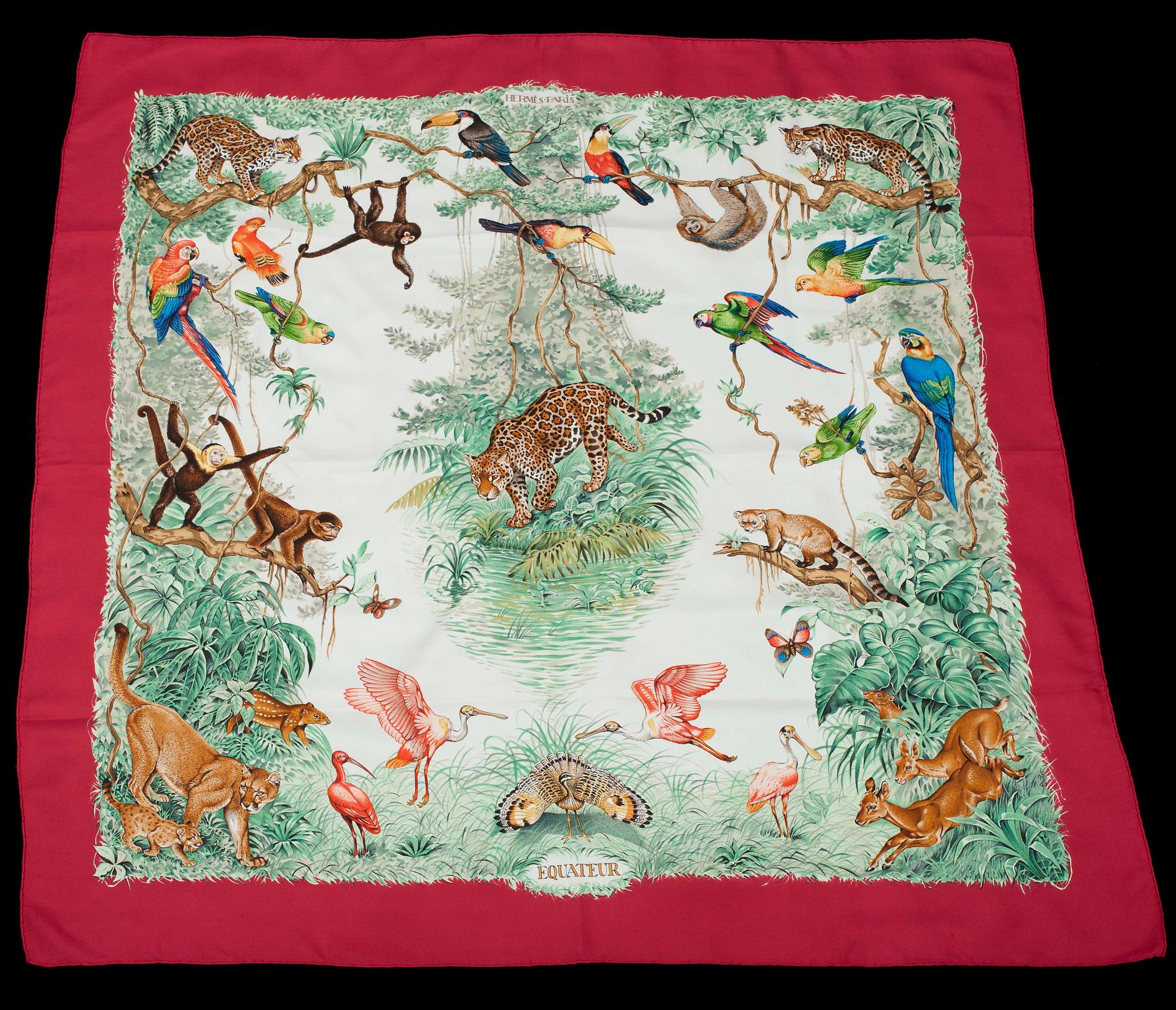 SCARF, siden "Equateur", R. Dallet", Hermès, Paris.