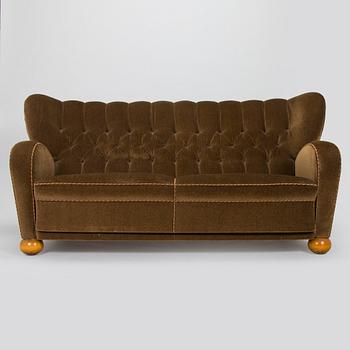 Märta Blomstedt, soffa, "Aulanko"-modellen. Formgiven 1939.