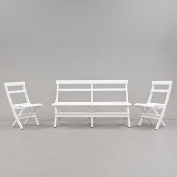 TRÄDGÅRDSMÖBLER, 3 st, 1900-talets första hälft.