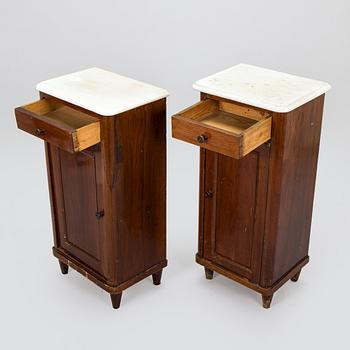 Two bedside tables, early 20th century.
