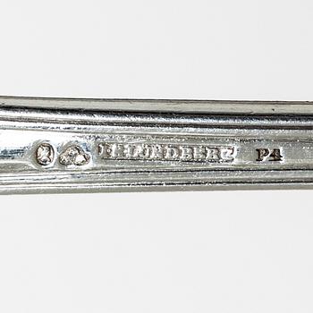 A set of Swedish silver cutlery, some with marks of JE Bäckström, Söderhamn 1872.