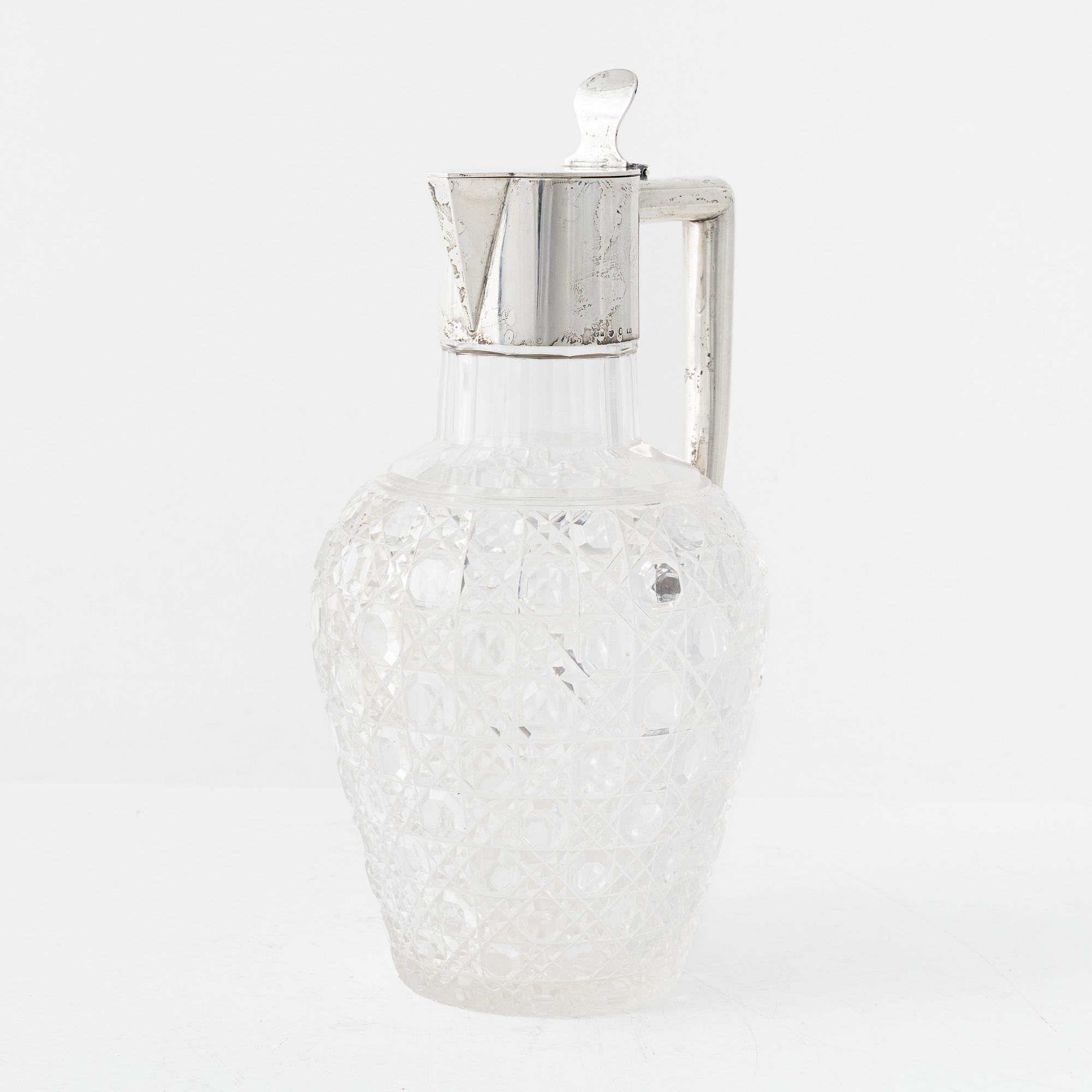 CG Hallberg, vinkanna, silver och glas, Stockholm 1899.