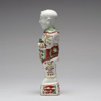 A porcelain figure, Qing dynasty, Kangxi (1662-1722).