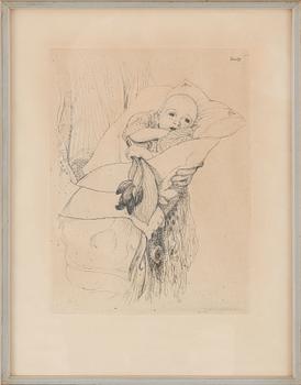 Carl Larsson · CARL LARSSON, etsning, ej signerad.