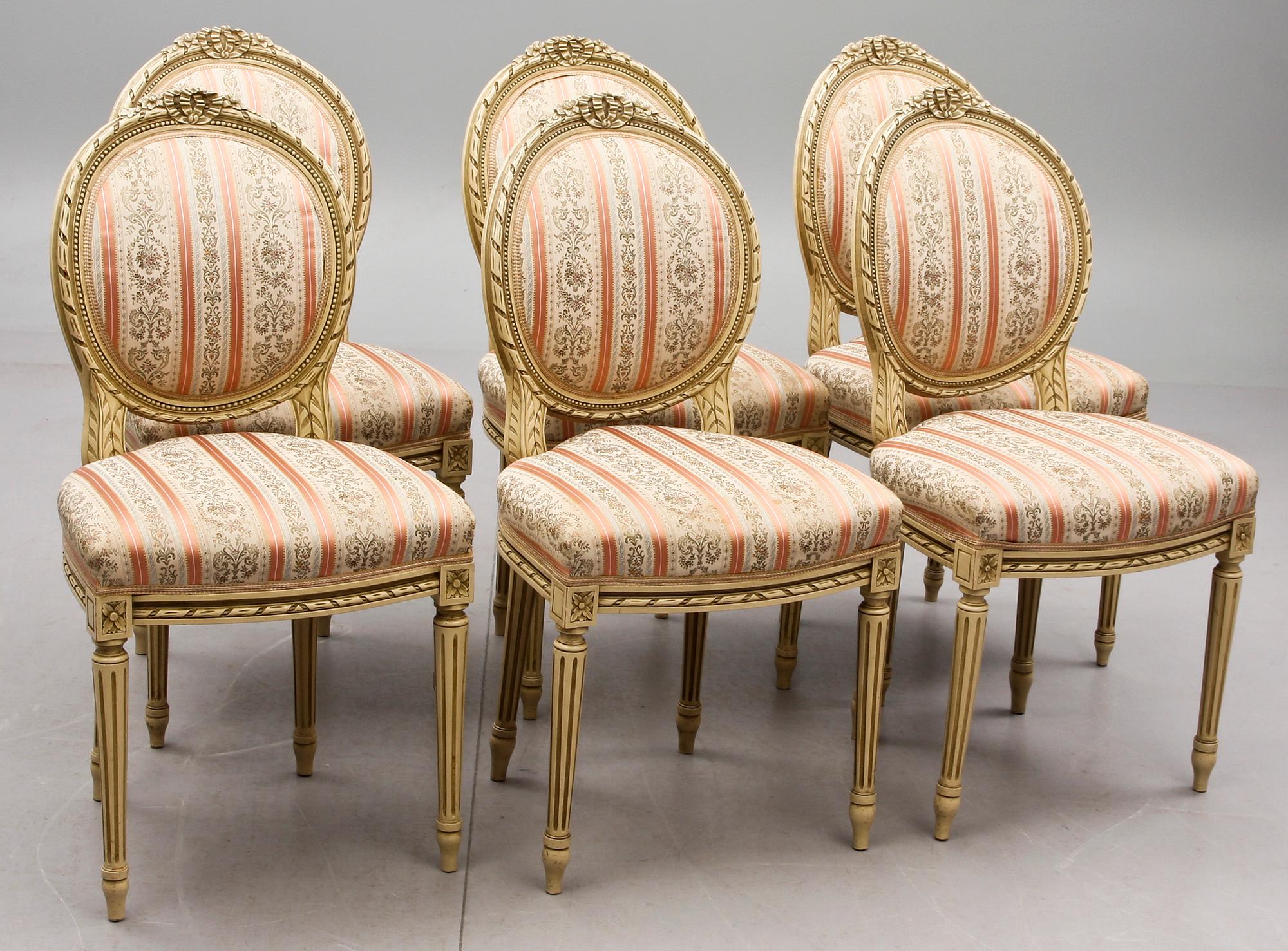 SALONGSMÖBLEMANG, 10 delar, gustaviansk stil, 1900-tal.