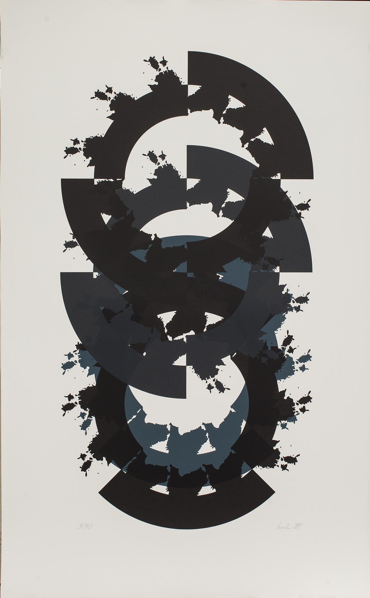 RAUL MEEL, färgserigrafi, signerad, numrerad 3/50 och daterad- 89.