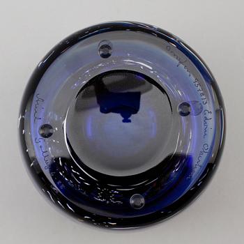 VAS, glas, "Gondoljären", ariel, Edvin Öhrström, Orrefors 1988.