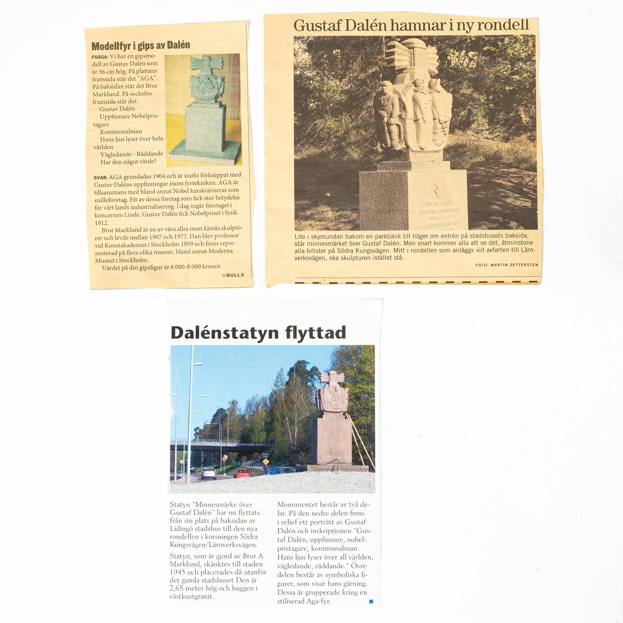 Bror Marklund, 'AGA' (sketch for 'Memorial to Gustaf Dalén').