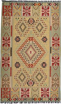 A kilim rug, approximately 245 x 150 cm.