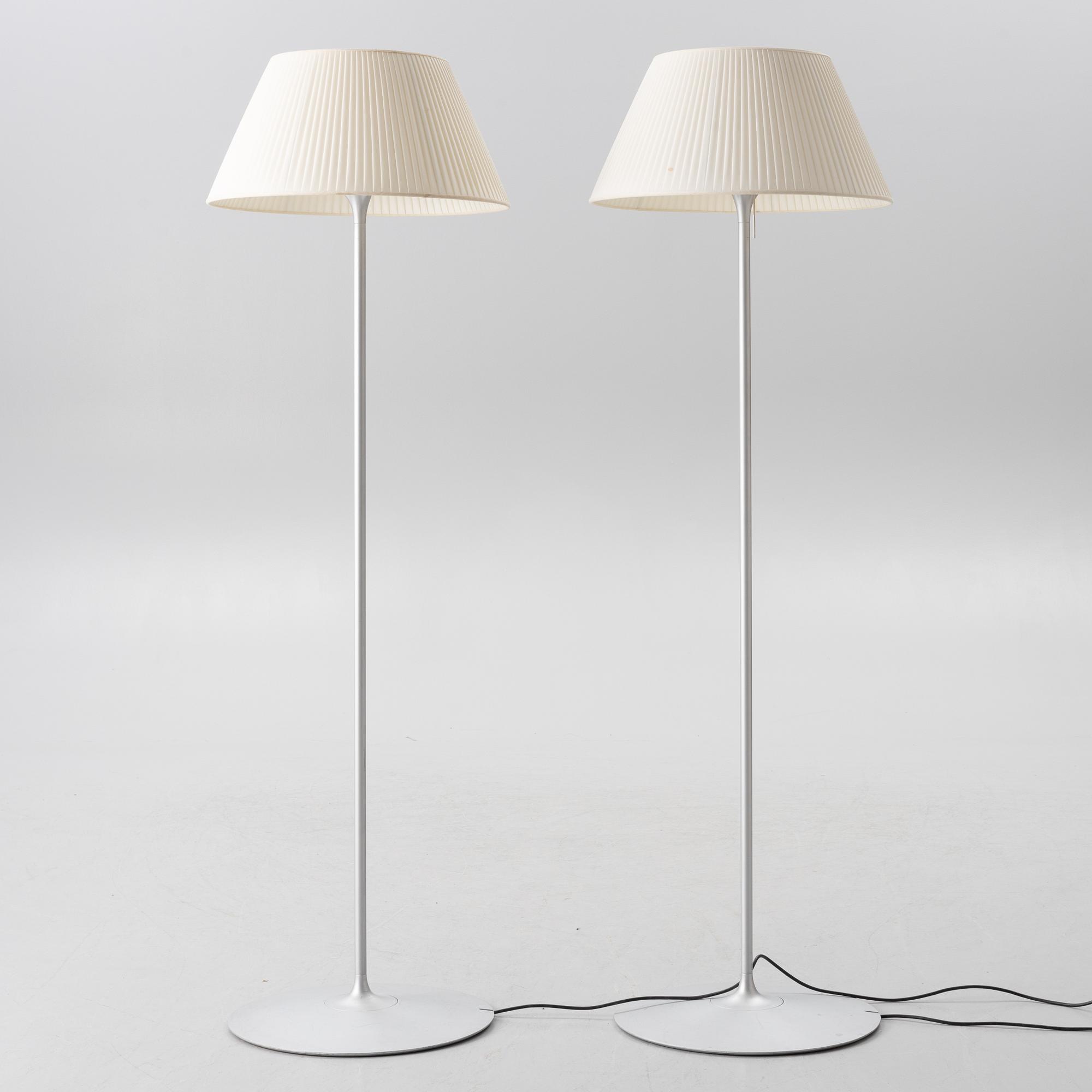 Philippe Starck, a pair of 'Romeo Soft' floor lamps, Flos, Italy.