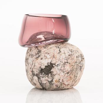 Marja Hepo-aho, glass sculpture 'Finally together' signed Marja Hepo-aho 2015, Glass Studio Mafka&Alakoski Riihimäki.