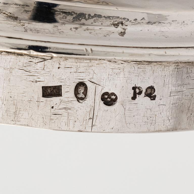 A Gustavian silver coffee pot, maker's mark of J. Henrik Frodell, Stockholm 1797.