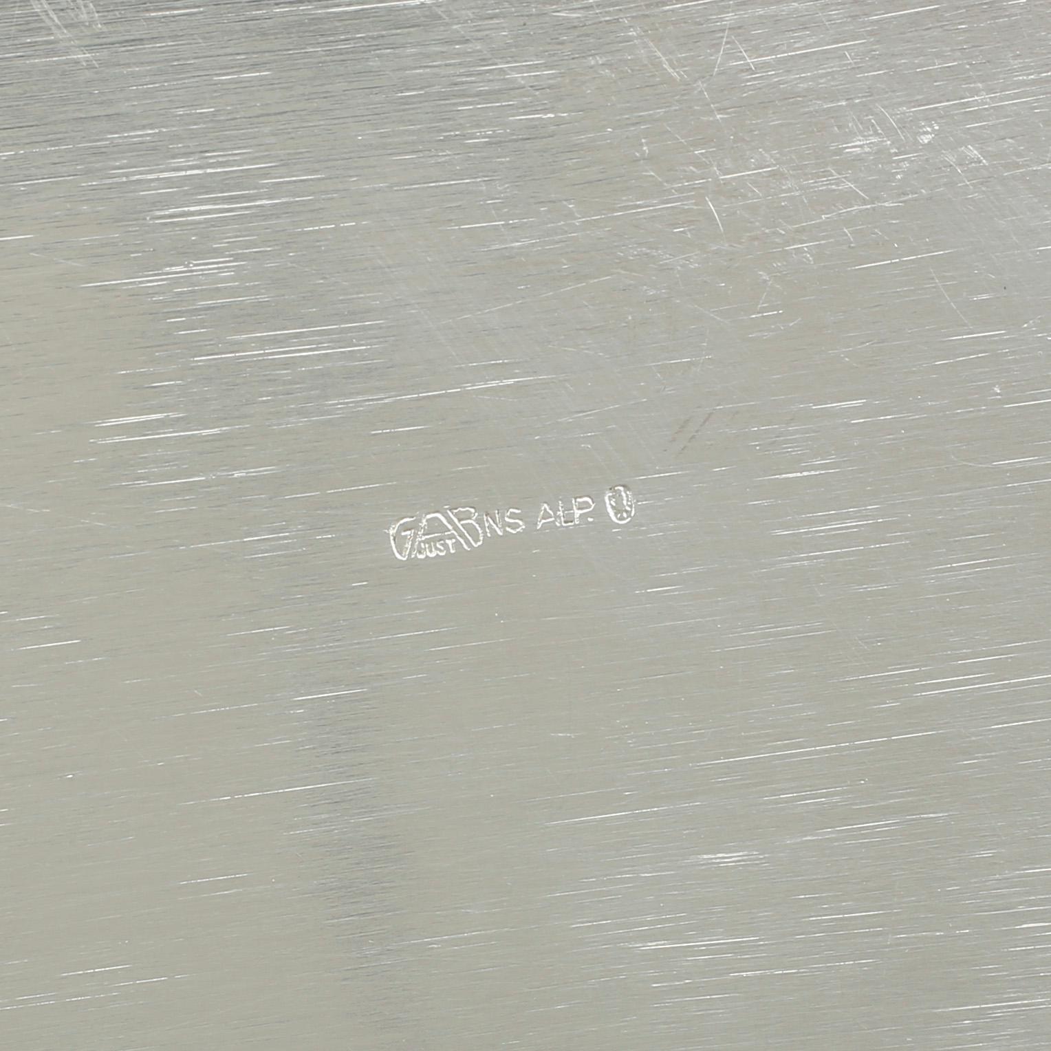 UPPLÄGGNINGSFAT, nysilver, Just Andersen, GAB, 1900-talets första hälft.