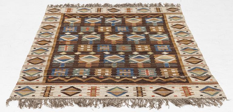 Märta Måås-Fjetterström, a 'Renaissance' drape, flat weave, c. 213 x 145 cm, signed MMF.