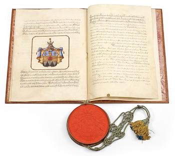 508. LETTER OF PEERAGE, for the noble family Lagerstråle, number 1992.