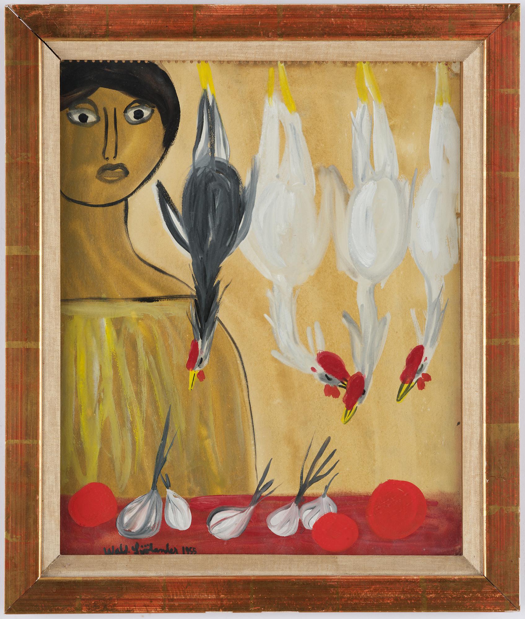 Waldemar Sjölander, Kvinna och hönor.