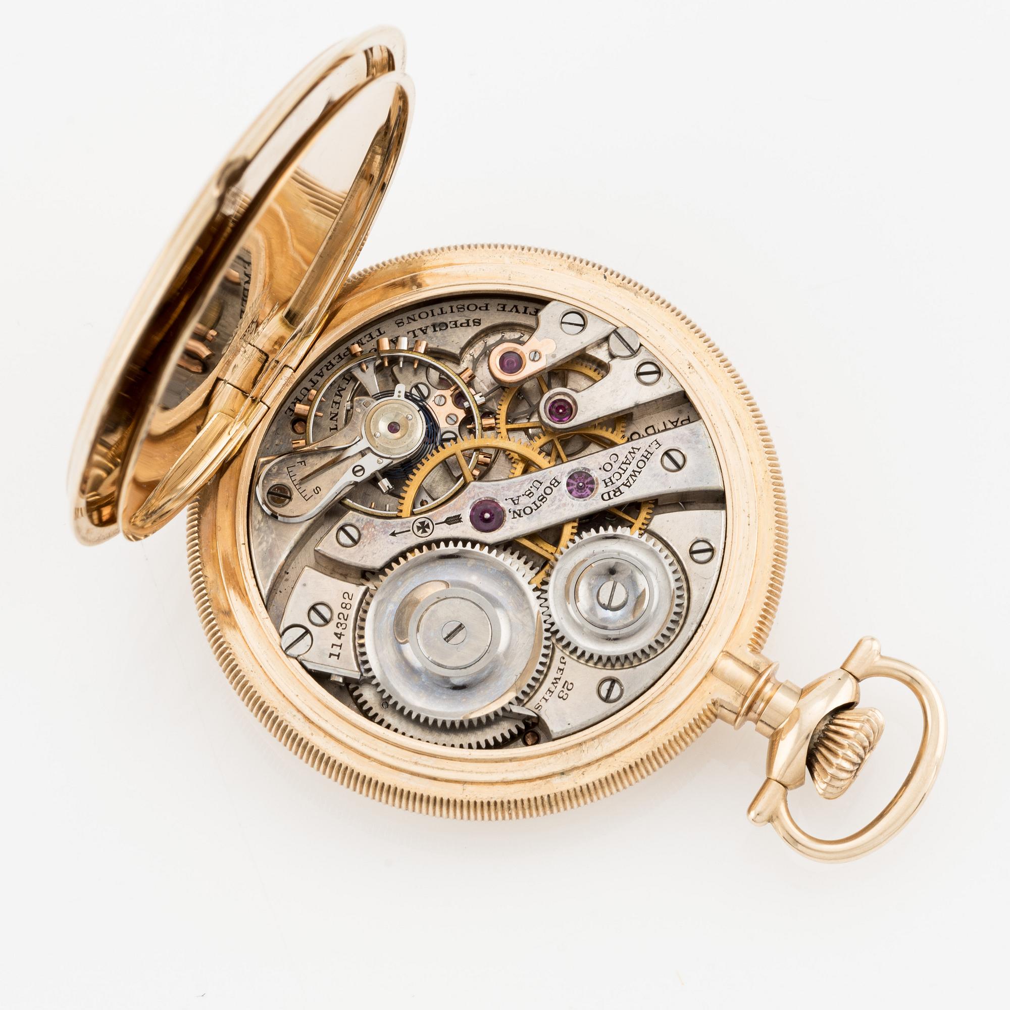 Howard, pocket watch, hunter case, 51.5 mm.