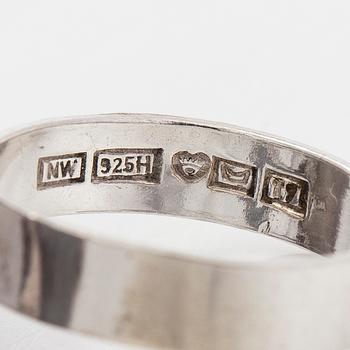 Helky Juvonen, a sterling silver ring, Westerback, Helsinki 1972.