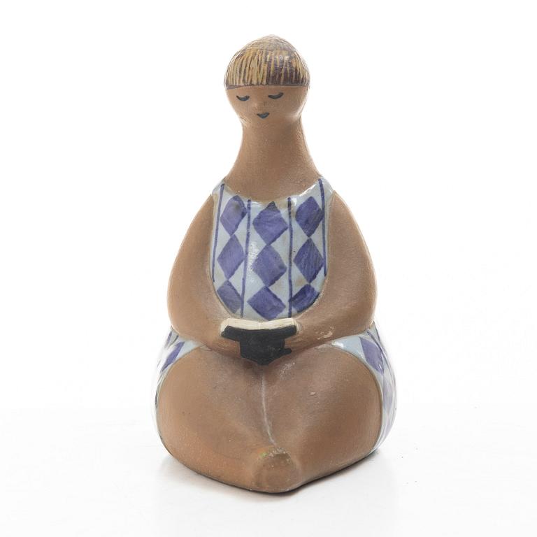 Lisa Larson, figurin, stengods, "Amalia", ur serien "ABC-flickor", Gustavsberg.