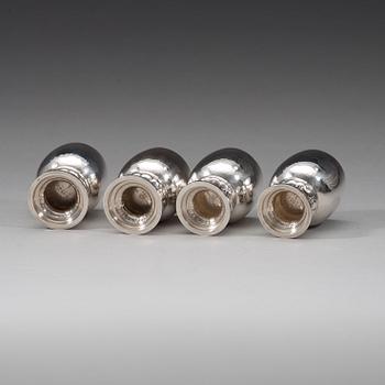 Georg Jensen, bägare, 4 st, Köpenhamn 1977-1996, sterling,