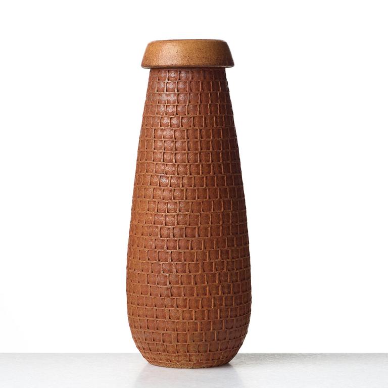 Stig Lindberg, a stoneware vase, Gustavsberg studio, Sweden 1962.