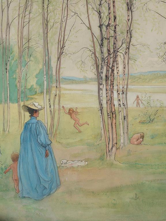 Carl Larsson, ”Våridyll” ("I grönan lund"/"De badande barnen"/"Idyll").