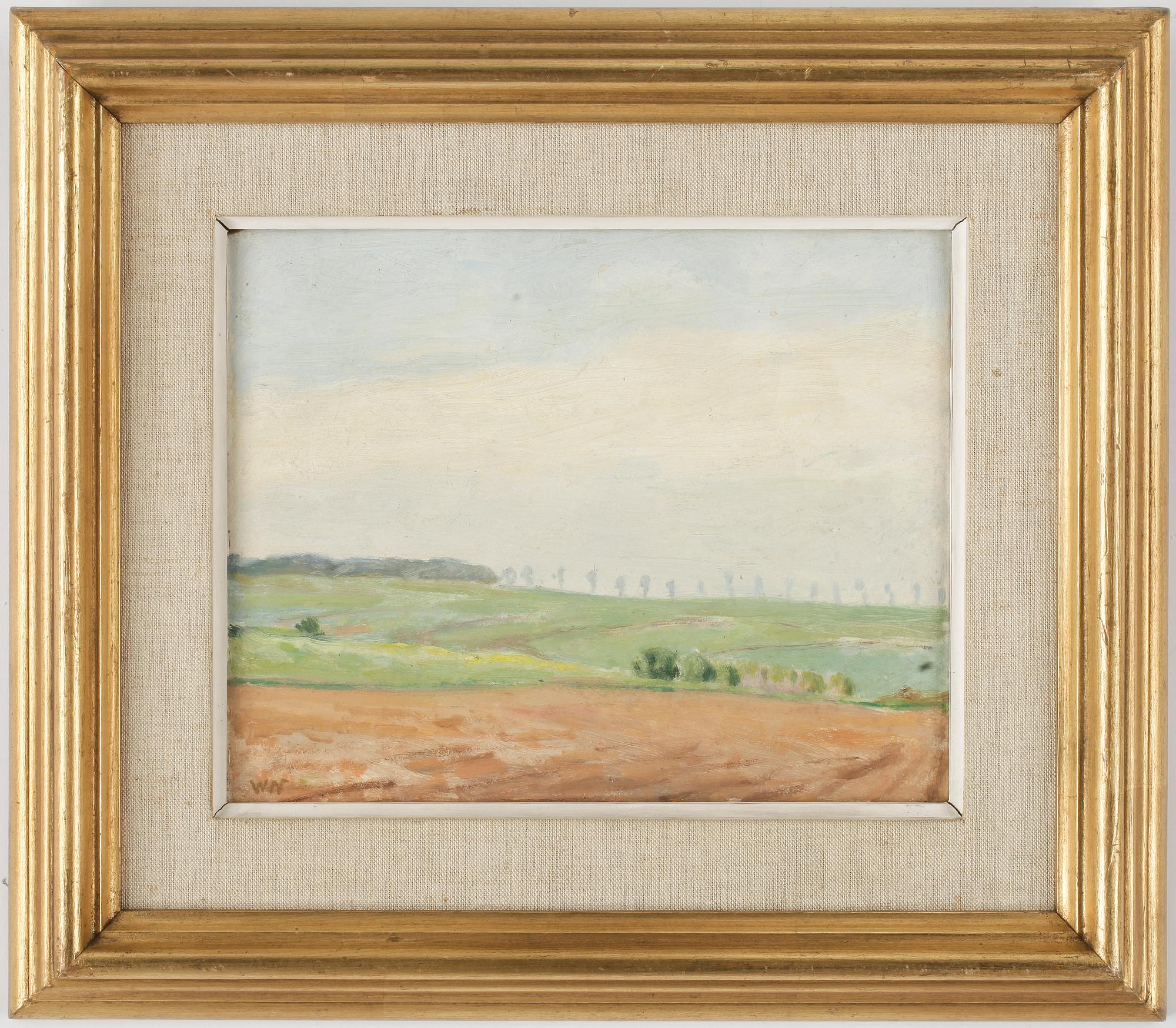 WILLIAM NORDING, olja på pannå, signerad.